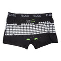 Black - Side - FLOSO Mens Retro Games Boxer Shorts (5 Pairs)