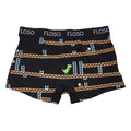 Black - Pack Shot - FLOSO Mens Retro Games Boxer Shorts (5 Pairs)