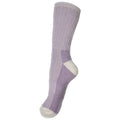 Lilac - Front - Womens-Ladies Wool Rich Hiker Socks