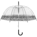 Clear - Front - Susino Leopard Print Border Clear Umbrella