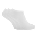 White - Front - Womens Cotton Rich Lycra Trainer Socks (Pack Of 3)