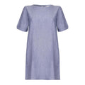 Light Blue - Front - Yumi Womens-Ladies Chambray Tunic Dress