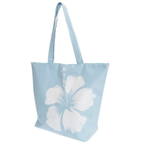 Front - FLOSO Womens/Ladies Hawaiian Flower Summer Handbag
