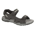 Front - PDQ Mens 3 Touch Fastening Pig Leather Sports Sandals