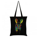 Front - Unorthodox Collective Neon Zebra Tote Bag