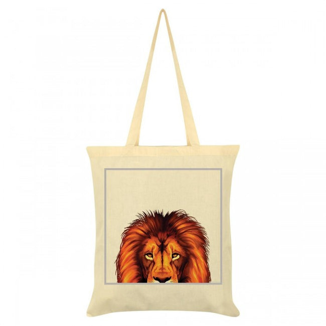 Front - Inquisitive Creatures Lion Tote Bag