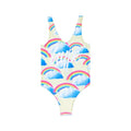 Front - Hype Girls Rainbow One Piece Swimsuit