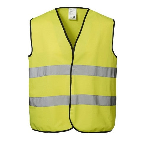 Front - ID Unisex Hi Visibility Fluorescent Loose Fitting Worker Vest
