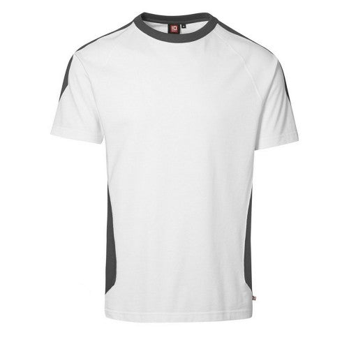 Front - ID Mens Pro Wear Contrast Regular Fitting Short Sleeve Sports T-Shirt