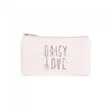 Front - Jewelcity Womens/Ladies Daisy Love Small Flat Makeup Bag