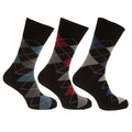 Front - Pierre Roche Mens Argyle Patterned Socks (Pack Of 3)