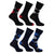 Front - Pierre Roche Mens Premium Collection Pure Natural Argyle Bamboo Calf Socks (6 Pairs)