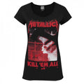 Front - Amplified Womens/Ladies Metallica Kill Em All T-Shirt