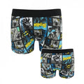 Front - Batman Official Boys Panel Boxer Shorts