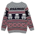 Front - Star Wars Girls Stormtrooper Knitted Christmas Jumper