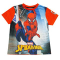 Front - Spider-Man Boys Swinging Through The City T-Shirt