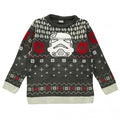 Front - Star Wars Boys Stormtrooper Helmet Knitted Christmas Jumper