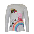 Front - Peppa Pig Girls Follow The Rainbow T-Shirt