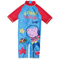 Front - Peppa Pig Baby Boys Under Water George Pig One Piece Swimsuit