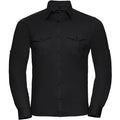 Front - Russell Collection Mens Long / Roll-Sleeve Work Shirt
