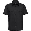 Front - Russell Collection Mens Short / Roll-Sleeve Work Shirt
