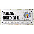 Front - Manchester City FC Official Retro Football Crest Street Sign