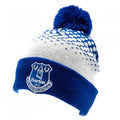 Front - Everton FC Adults Unisex Bobble Ski Hat