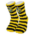 Yellow-Black - Front - Harry Potter Womens-Ladies Hufflepuff Slipper Socks