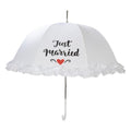Front - X-brella Womens/Ladies Frilly Just Married Wedding Umbrella
