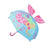 Front - Childrens/Kids 3D Mermaid Dome Umbrella