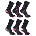 Front - Cottonique Womens/Ladies Comfort Fit Spotted Heart Socks (6 Pairs)