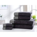 Charcoal - Front - Rapport Tidal Towel Bale Set (Pack of 6)
