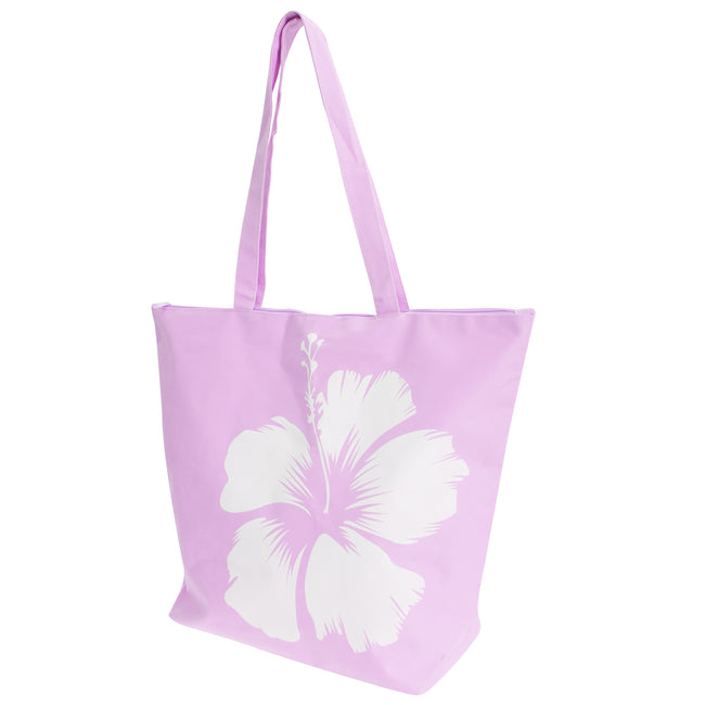 Pink - Front - FLOSO Womens-Ladies Hawaiian Flower Summer Handbag