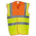 Hi Vis Yellow-Orange - Back - Yoko Unisex Premium Hi-Vis Waistcoat Vest - Jacket