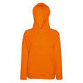Orange - Back - Fruit Of The Loom Ladies Fitted Lightweight Hooded Sweatshirt - Hoodie (240 GSM)