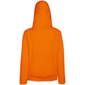 Orange - Side - Fruit Of The Loom Ladies Fitted Lightweight Hooded Sweatshirt - Hoodie (240 GSM)