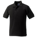 Black - Front - Jerzees Schoolgear Childrens Hardwearing Polo Shirt (Pack of 2)