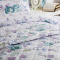 White-Purple-Green - Back - Belledorm Melody Quilted Bedspread
