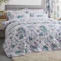 White-Purple-Green - Front - Belledorm Melody Quilted Bedspread
