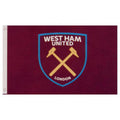 Claret-Blue - Back - West Ham FC Official Football Core Crest 5 X 3 Flag