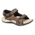 Dark Brown - Front - PDQ Mens Superlight Sports Sandals
