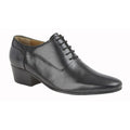 Black - Front - Kensington Mens Plain Vamp Cuban Heel Leather Shoes