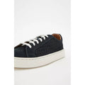 Navy - Side - Dorothy Perkins Womens-Ladies Charlotte Perforated Leather Trainers