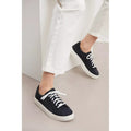 Navy - Lifestyle - Dorothy Perkins Womens-Ladies Charlotte Perforated Leather Trainers