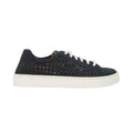 Navy - Front - Dorothy Perkins Womens-Ladies Charlotte Perforated Leather Trainers