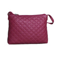 Fuchsia - Front - Eastern Counties Leather Womens-Ladies Rose Quilted Handbag