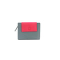 Grey-Pink - Front - Eastern Counties Leather Womens-Ladies Alima Contrast Tab Purse