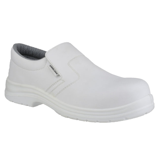White - Front - Amblers Safety FS510 Unisex Slip On Safety Shoes