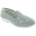 Green - Front - Mirak Bessie Twin Gusset Canvas Slip-on - Womens Shoes
