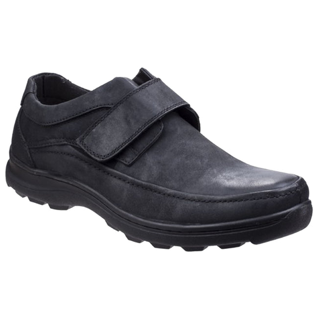Black - Front - Fleet & Foster Mens Hurghada Leather Shoes